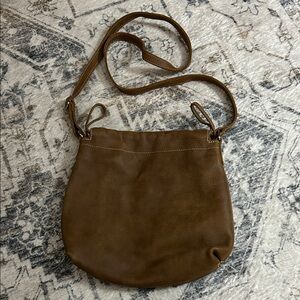 Roots Tan/Brown Leather Crossbody Bag